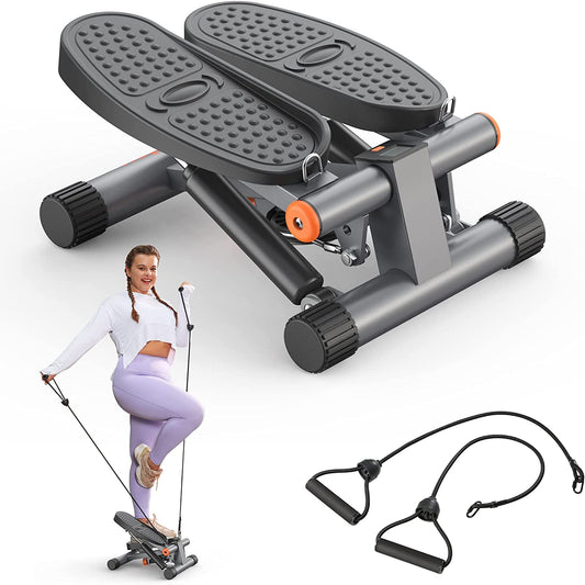 Steppers for Exercise, Stair Stepper with Resistance Bands, Mini Stepper with 30