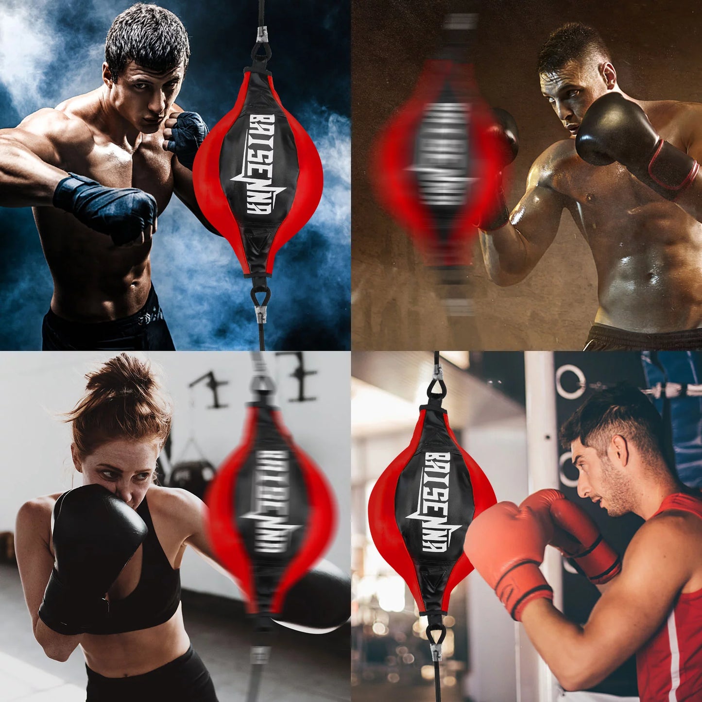 Double End Ball,  Boxing Speed Dodge Training Ball Leather Punch Bag Hanging Speed Ball for Gym Boxing Speed Training, Includes Cord, Stress Relief Exercise Equipment, Adult Teenagerss